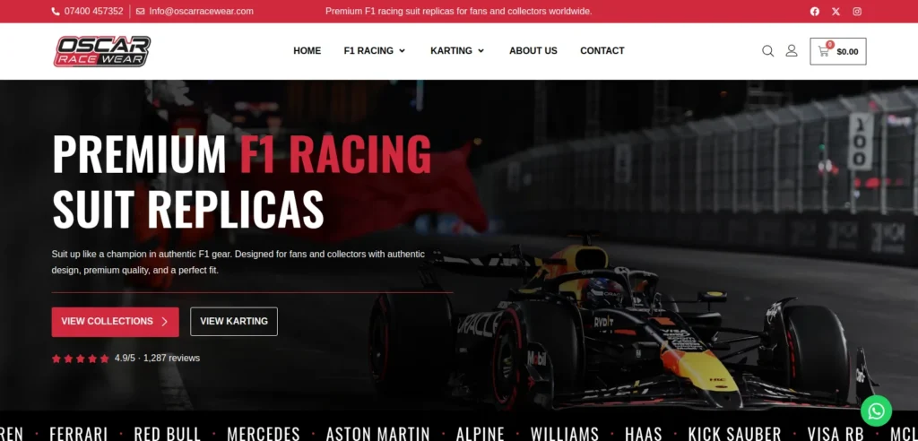 oscarracewear com